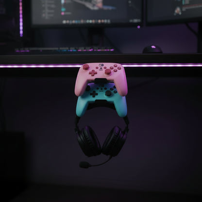 Bysimilai 3-in-1 PC Gaming Headphone & Controller Holder for Desk