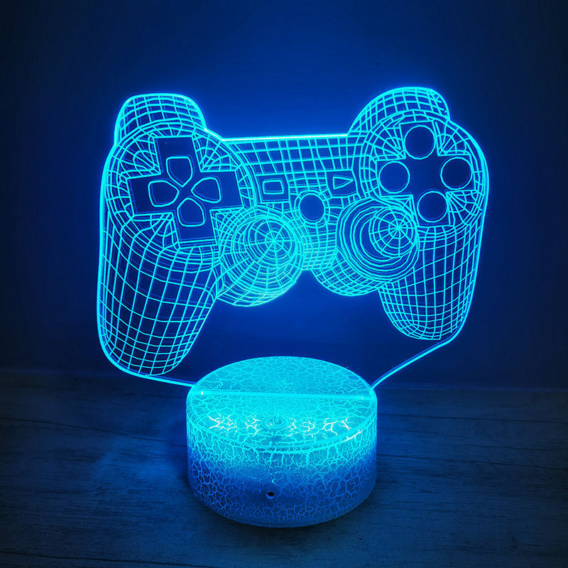3D Visual Gaming Night Light with Controller Design