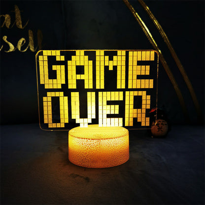 3D Visual Gaming Night Light with Controller Design