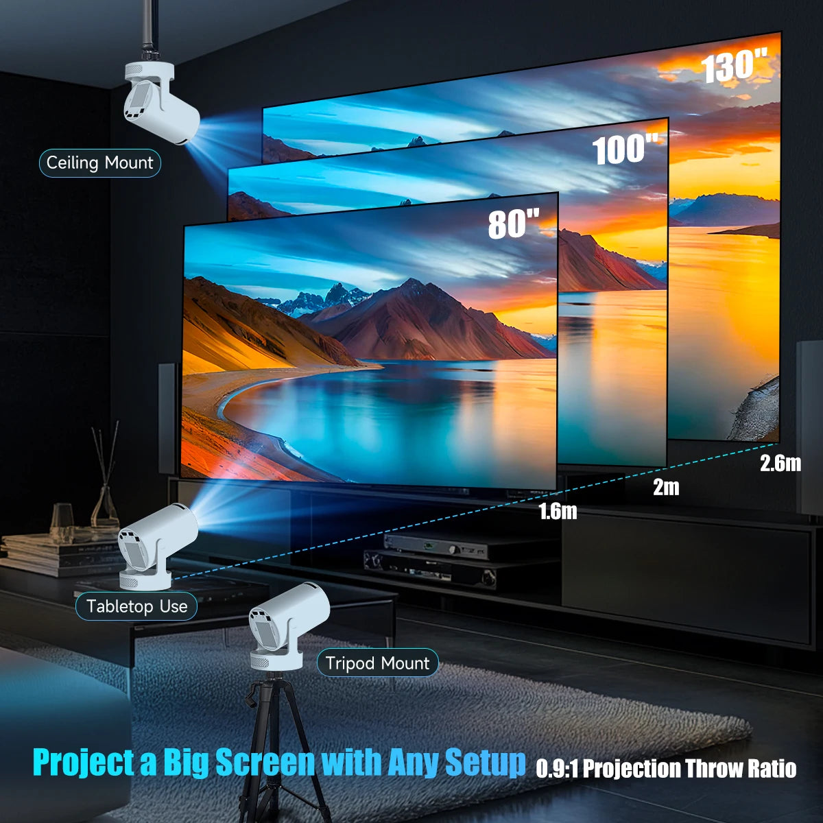 Magcubic 8K HY300 Pro Projector (US, EU, AU, & UK plug options)