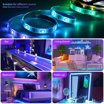 Color RGB 5050 LED Strip Bluetooth Tape With Music Sync