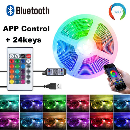 Color RGB 5050 LED Strip Bluetooth Tape With Music Sync