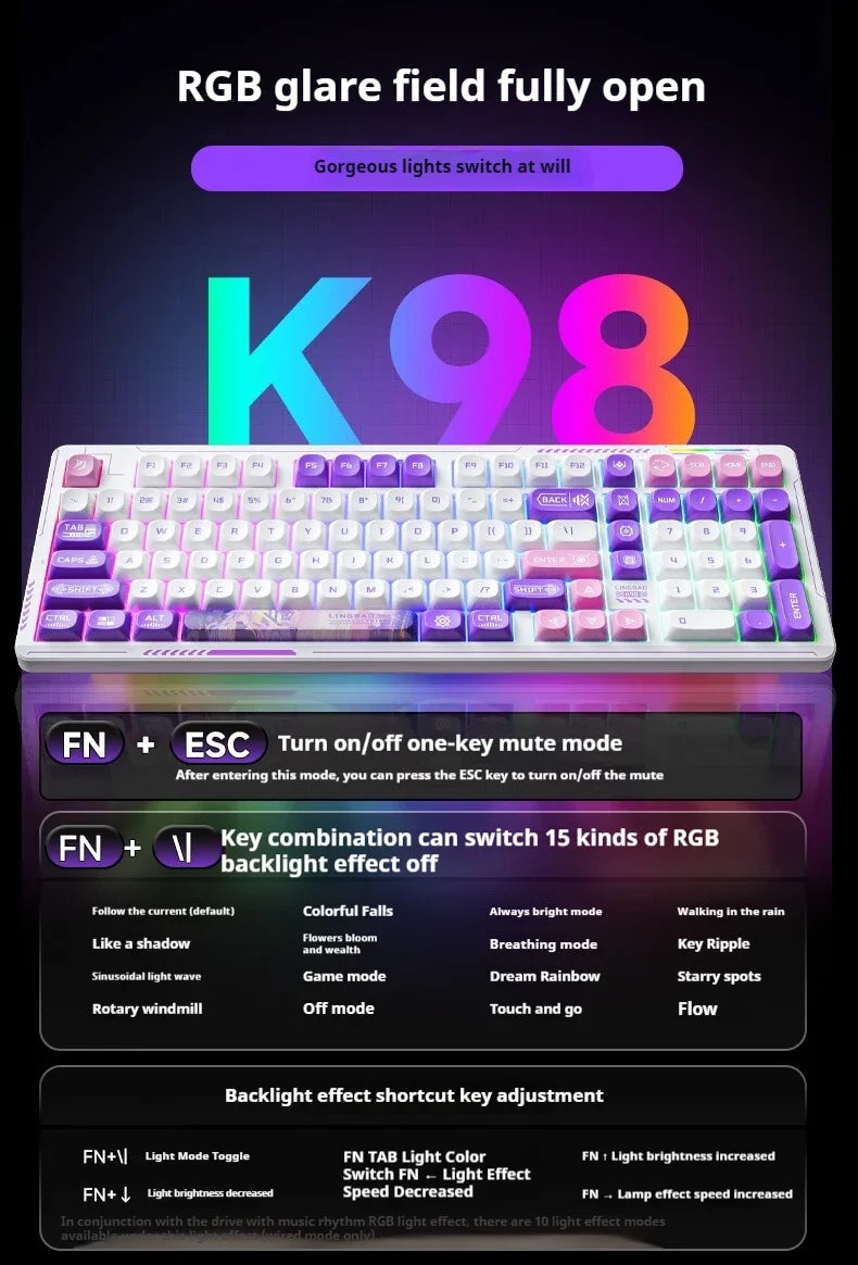 AULA LINGBAO K98 PRO Mechanical Keyboard