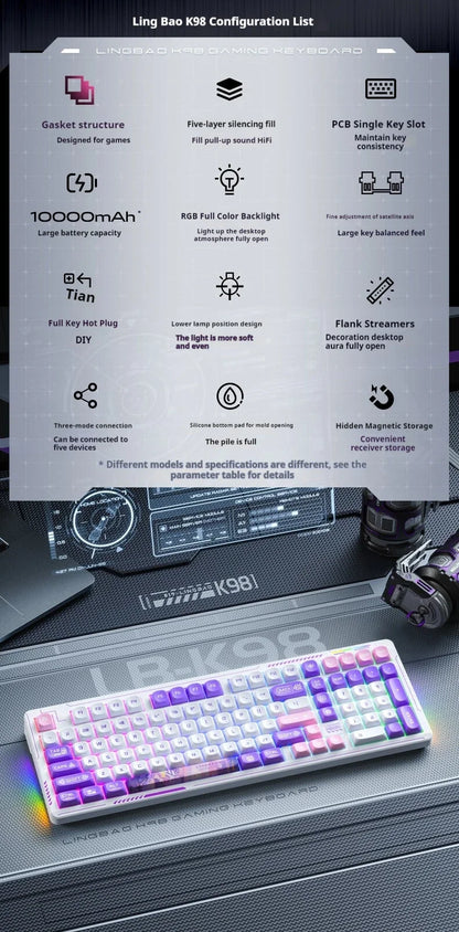 AULA LINGBAO K98 PRO Mechanical Keyboard