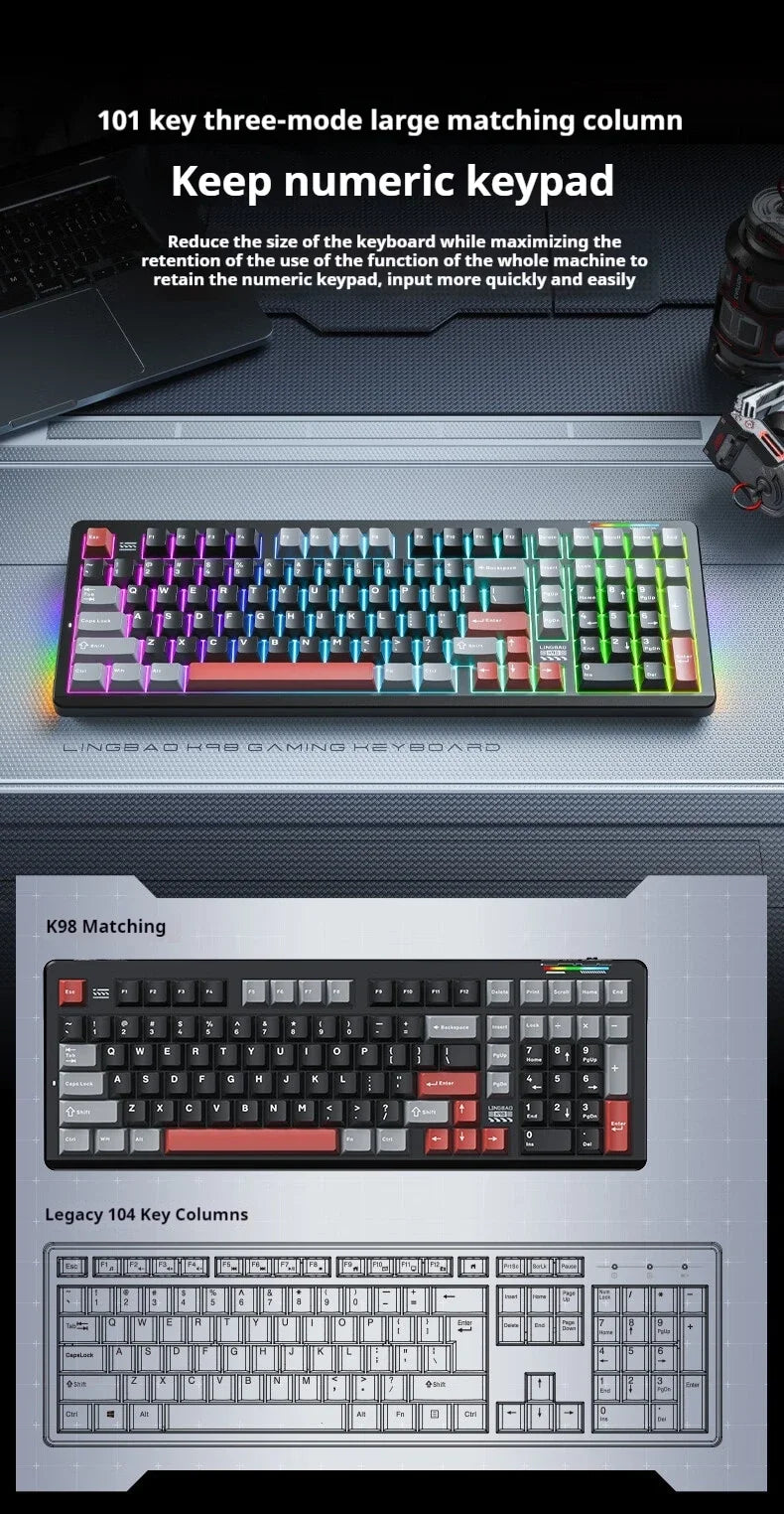 AULA LINGBAO K98 PRO Mechanical Keyboard