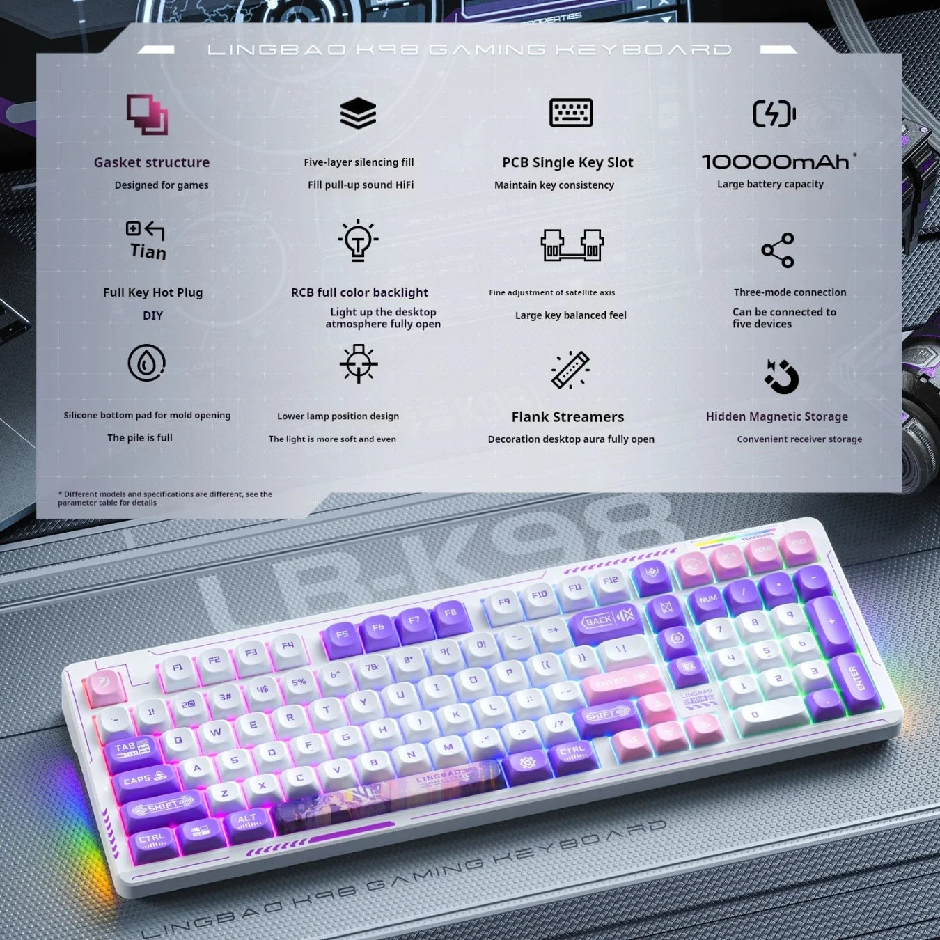 AULA LINGBAO K98 PRO Mechanical Keyboard