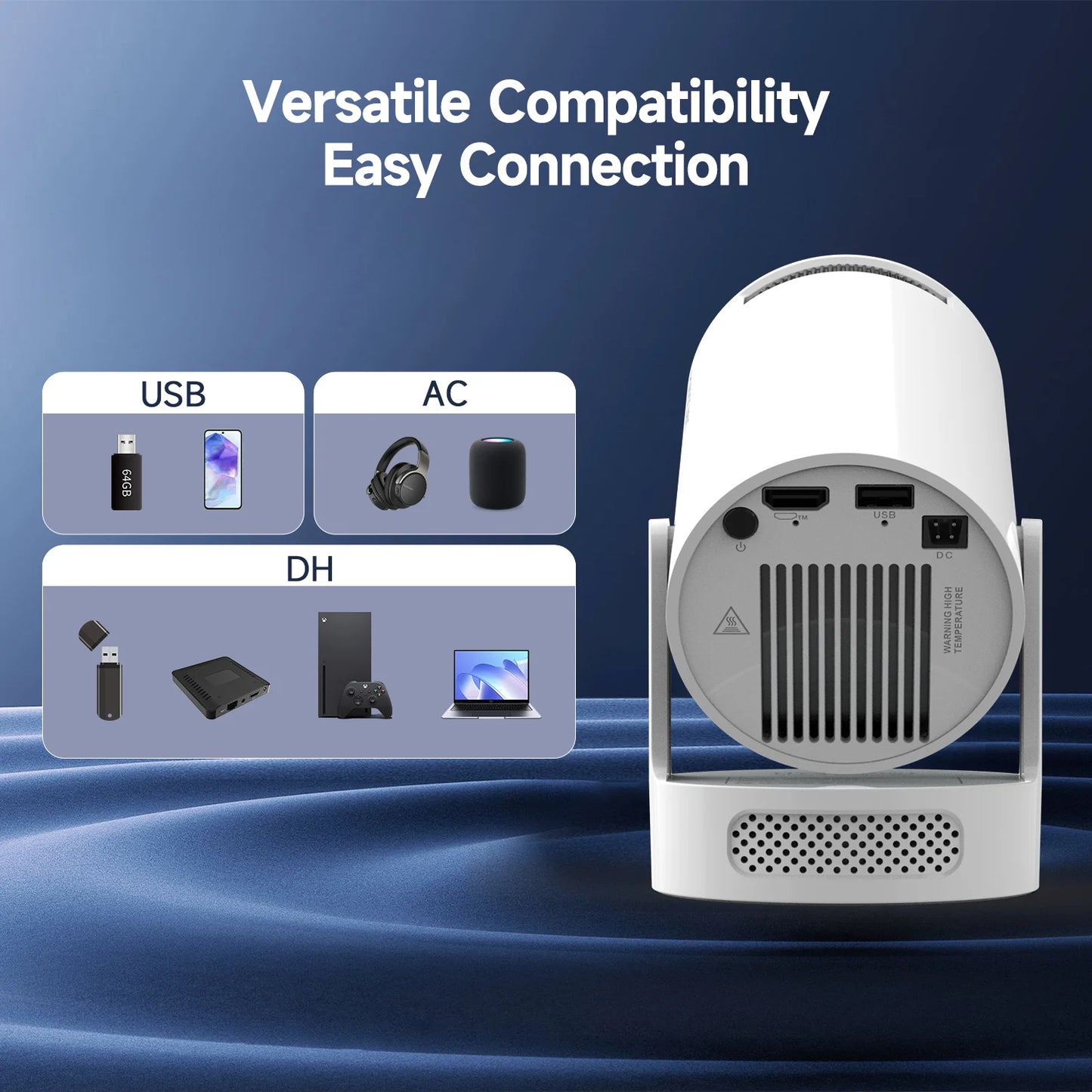 Magcubic 8K HY300 Pro Projector (US, EU, AU, & UK plug options)